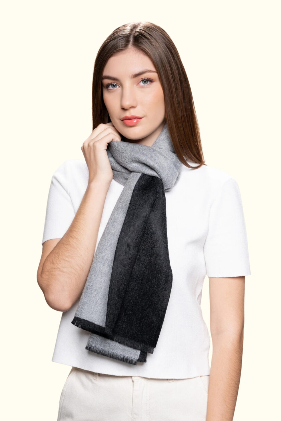 munay echarpe tawa gris & noir women